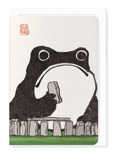 Ezen - Stonehenge Ezen Frog - Greeting Card - Front
