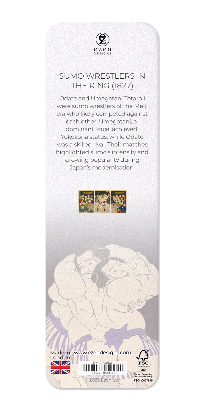 Ezen - Sumo Wrestlers in the Ring (1877) - Bookmark - Back