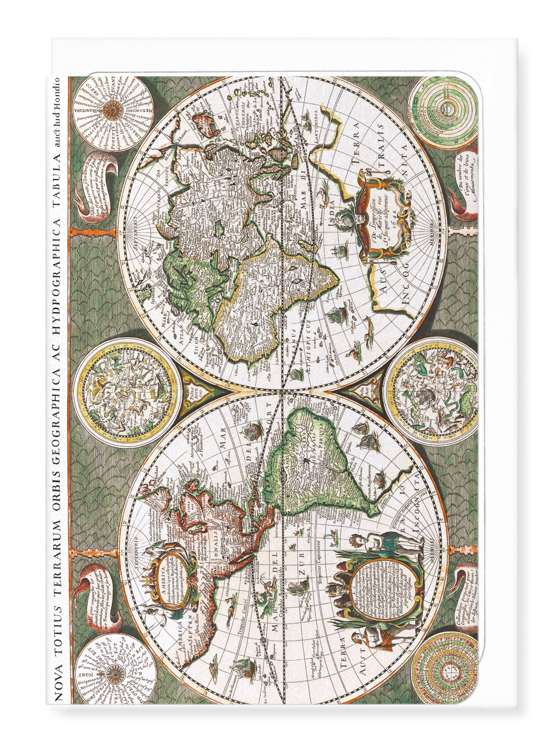 Ezen - Terrarum orbis geographica (1643) - Greeting Card - Front