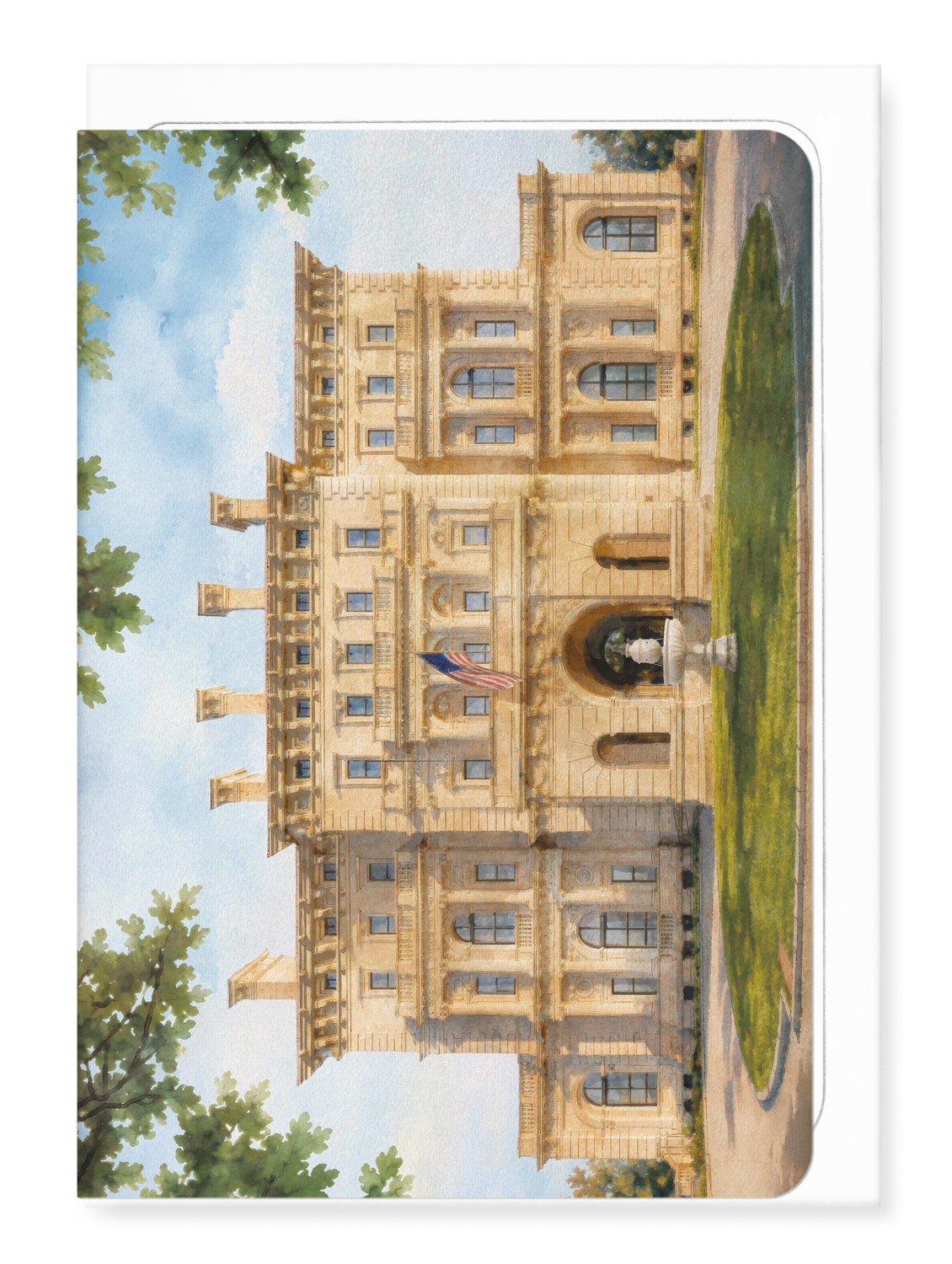 Ezen - The Breakers Front Facade - Day - Greeting Card - Front