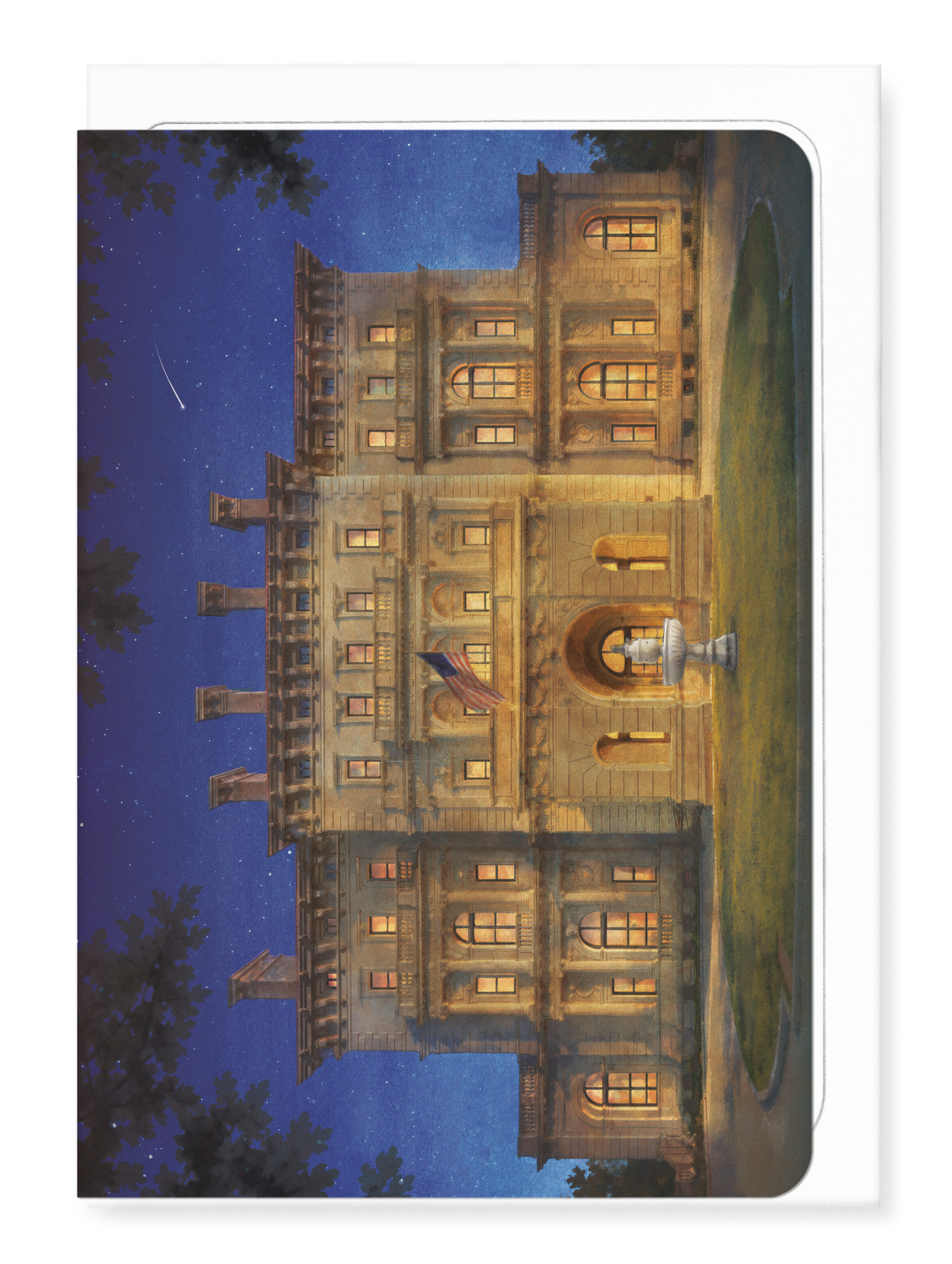 Ezen - The Breakers Front Facade-Night - Greeting Card - Front