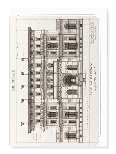 Ezen - The Breakers - Principal Entrance Elevation - Greeting Card - Front