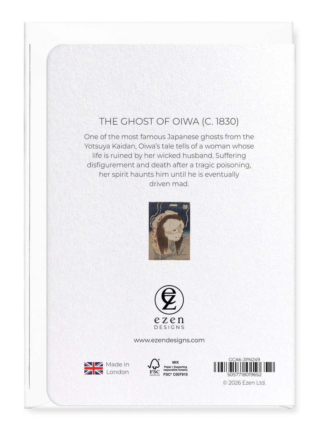 Ezen - The Ghost of Oiwa (c. 1830) - Greeting Card - Back