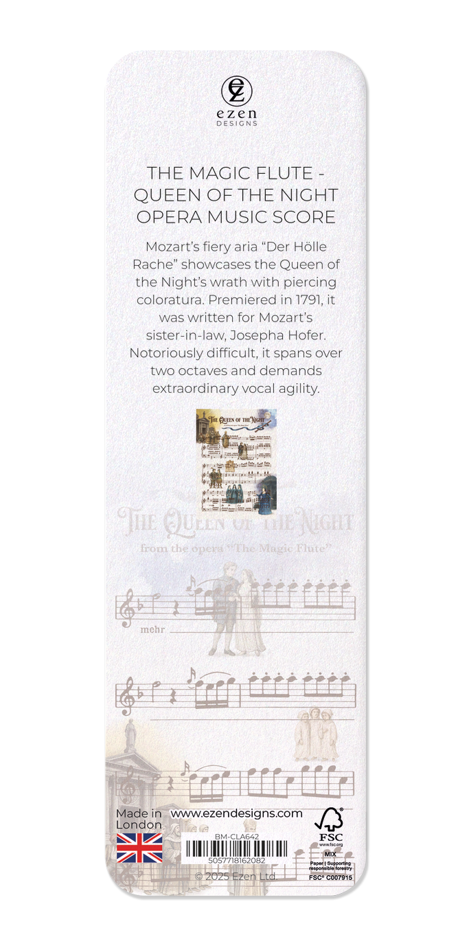 Ezen - THE MAGIC FLUTE - QUEEN OF THE NIGHT - OPERA MUSIC SCORE - Bookmark - Back