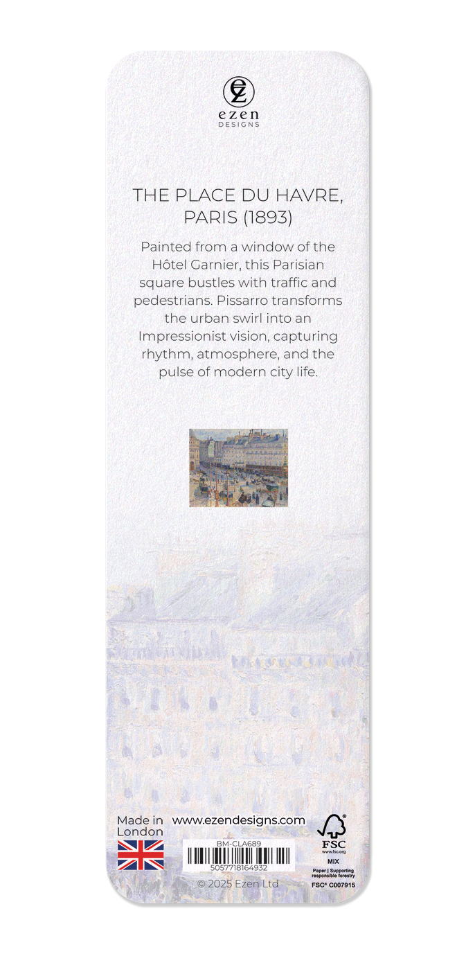 Ezen - The Place du Havre, Paris (1893) - Bookmark - Back