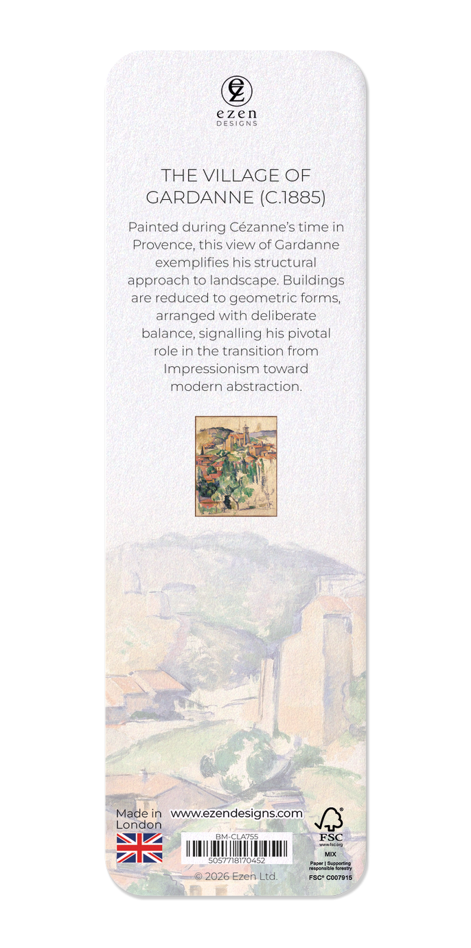 Ezen - The Village of Gardanne (c.1885) - Bookmark - Back