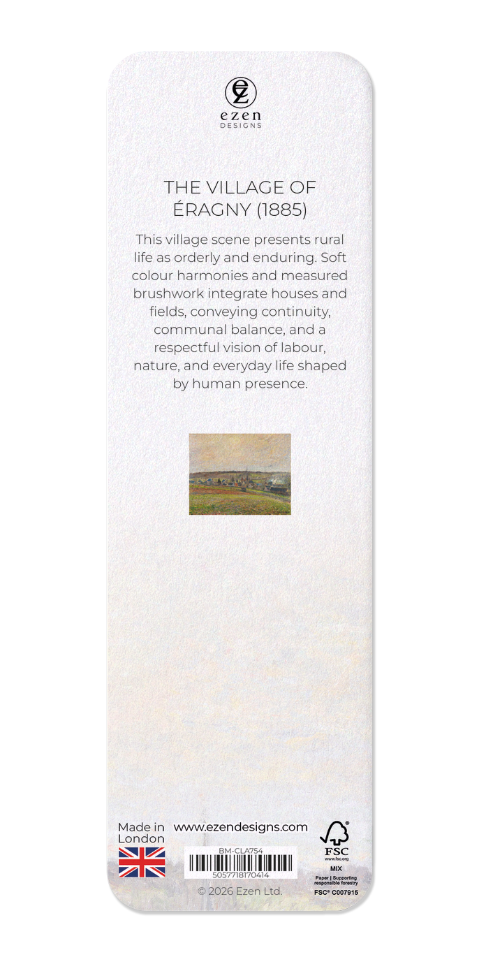Ezen - The Village of Éragny (1885) - Bookmark - Back