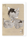 Ezen - Three Cat Heads (c.1880) - Greeting Card - Front