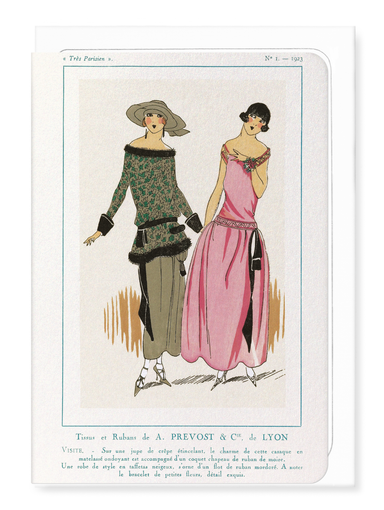 Ezen - Très Parisien - Tissus et Rubans (1923) - Greeting Card - Front