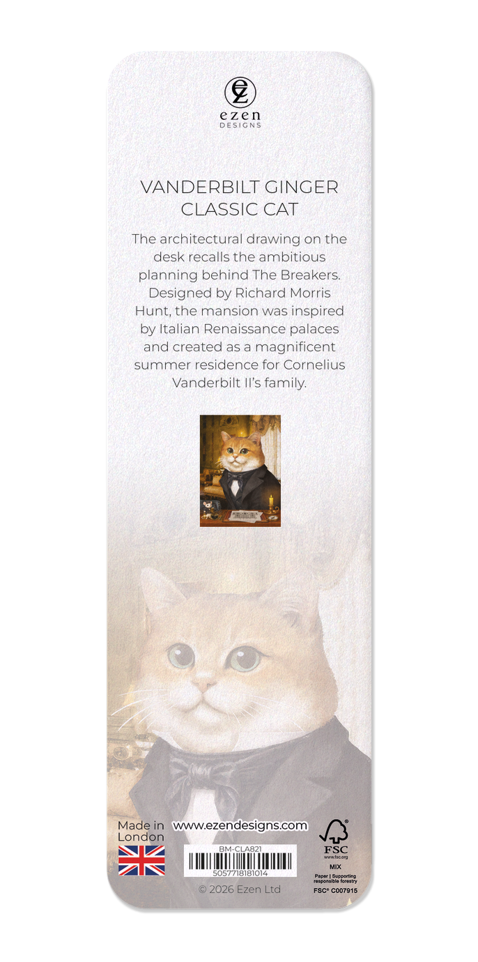 Ezen - Vanderbilt Ginger Classic Cat - Bookmark - Back