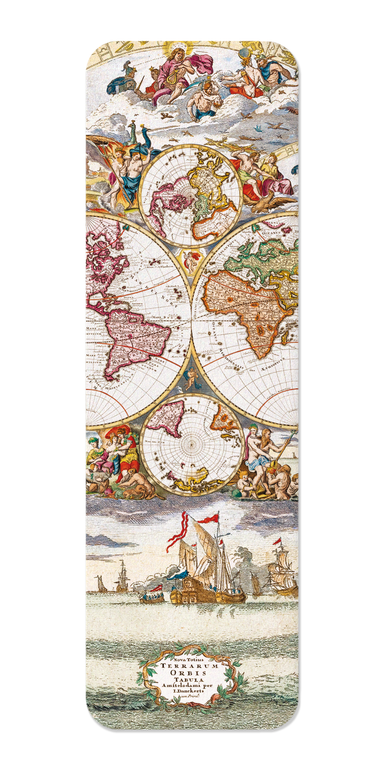 Ezen - Vintage World Map (1660) - Bookmark - Front