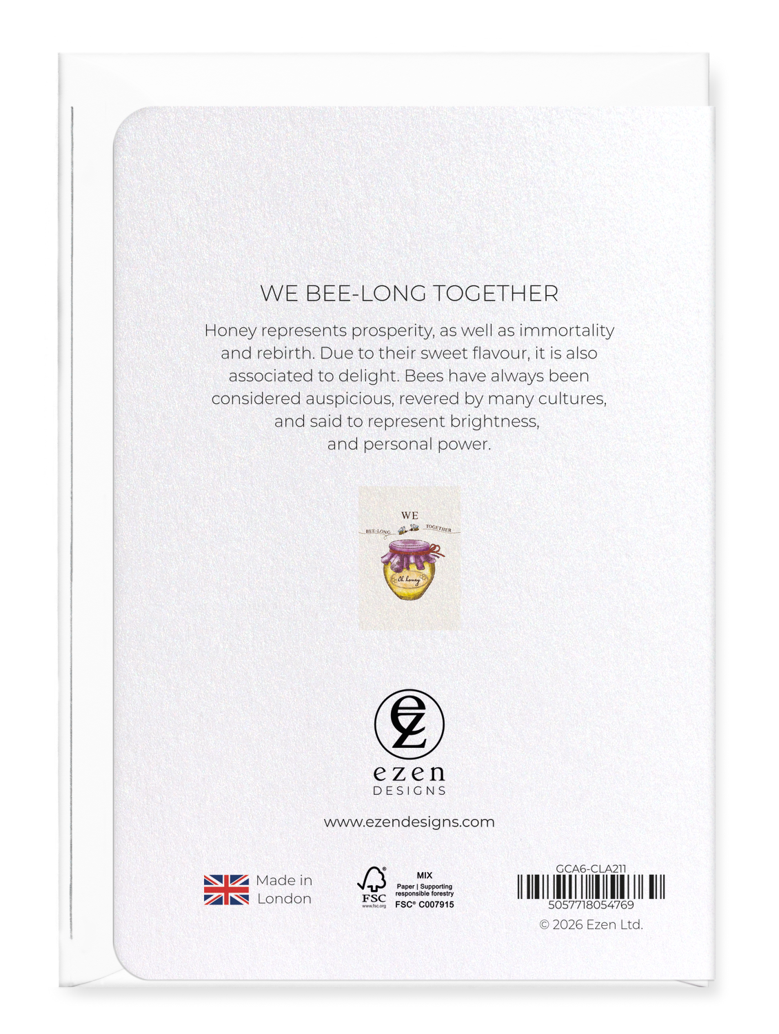 Ezen - We bee-long together - Greeting Card - Back