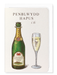 Ezen - Welsh birthday champagne - Greeting Card - Front