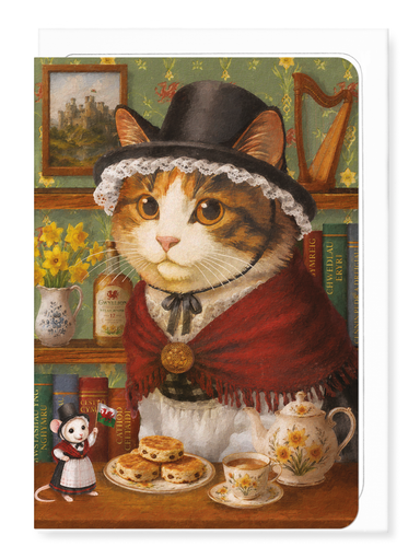Ezen - Welsh Tabby Classic Cat - Greeting Card - Front
