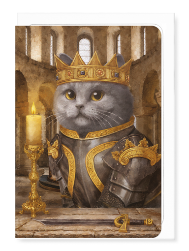 Ezen - William the Conquerer Classic Cat - Greeting Card - Front