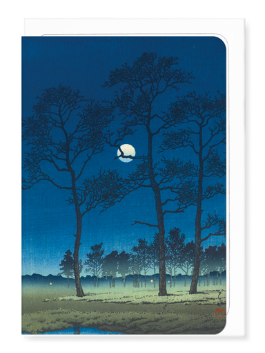 Ezen - Winter moon over toyama plain - Greeting Card - Front