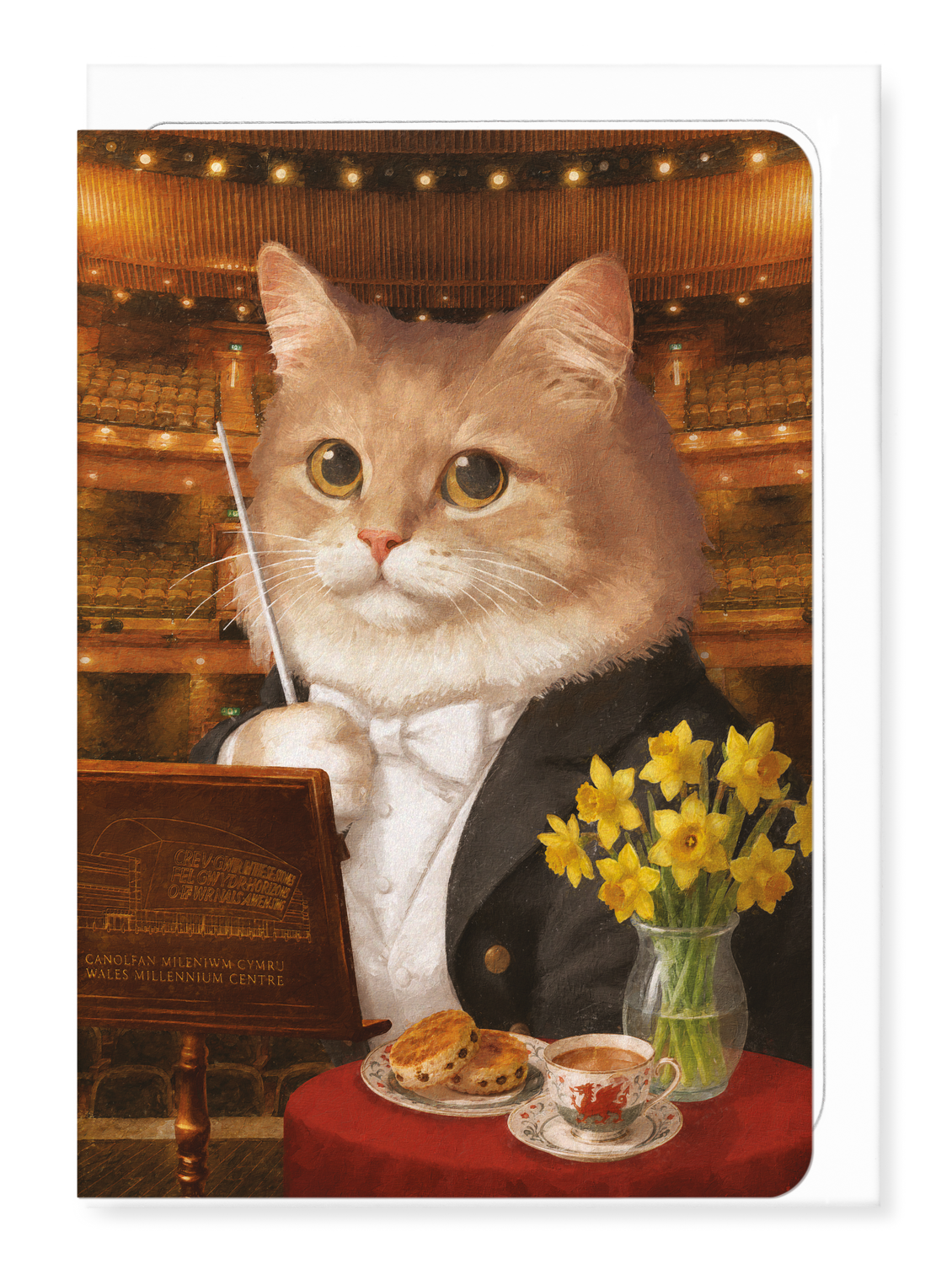 Ezen - WMC Conductor Classic Cat - Greeting Card - Front