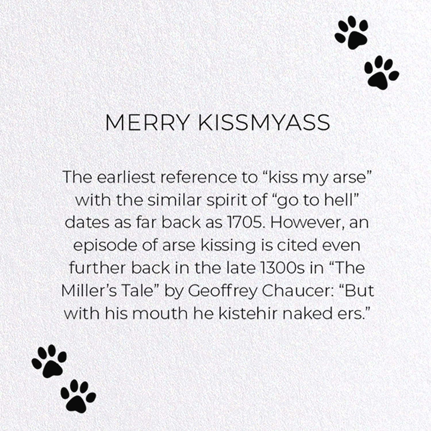 MERRY KISSMYASS