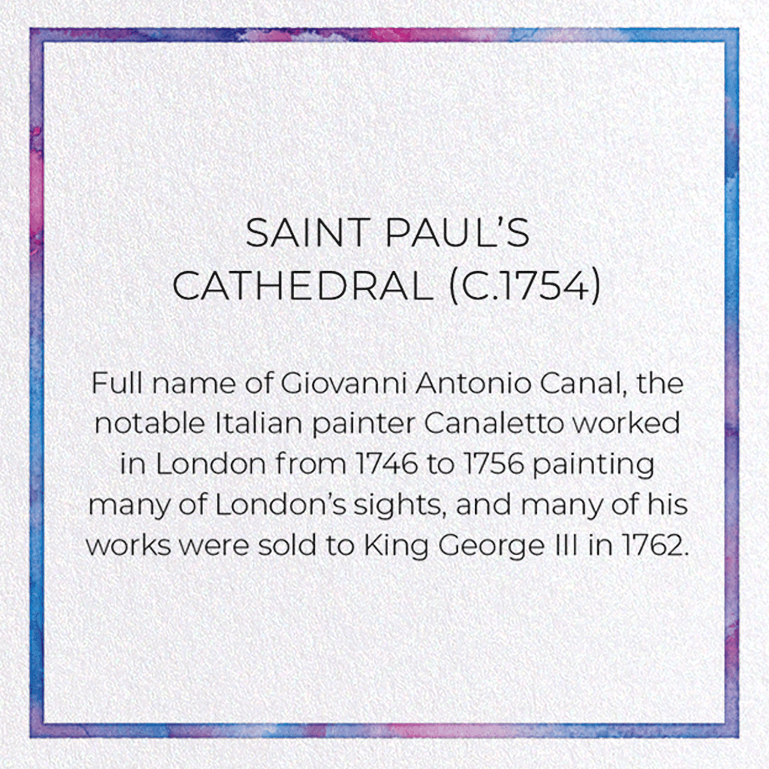 SAINT PAUL'S CATHEDRAL (C.1754)