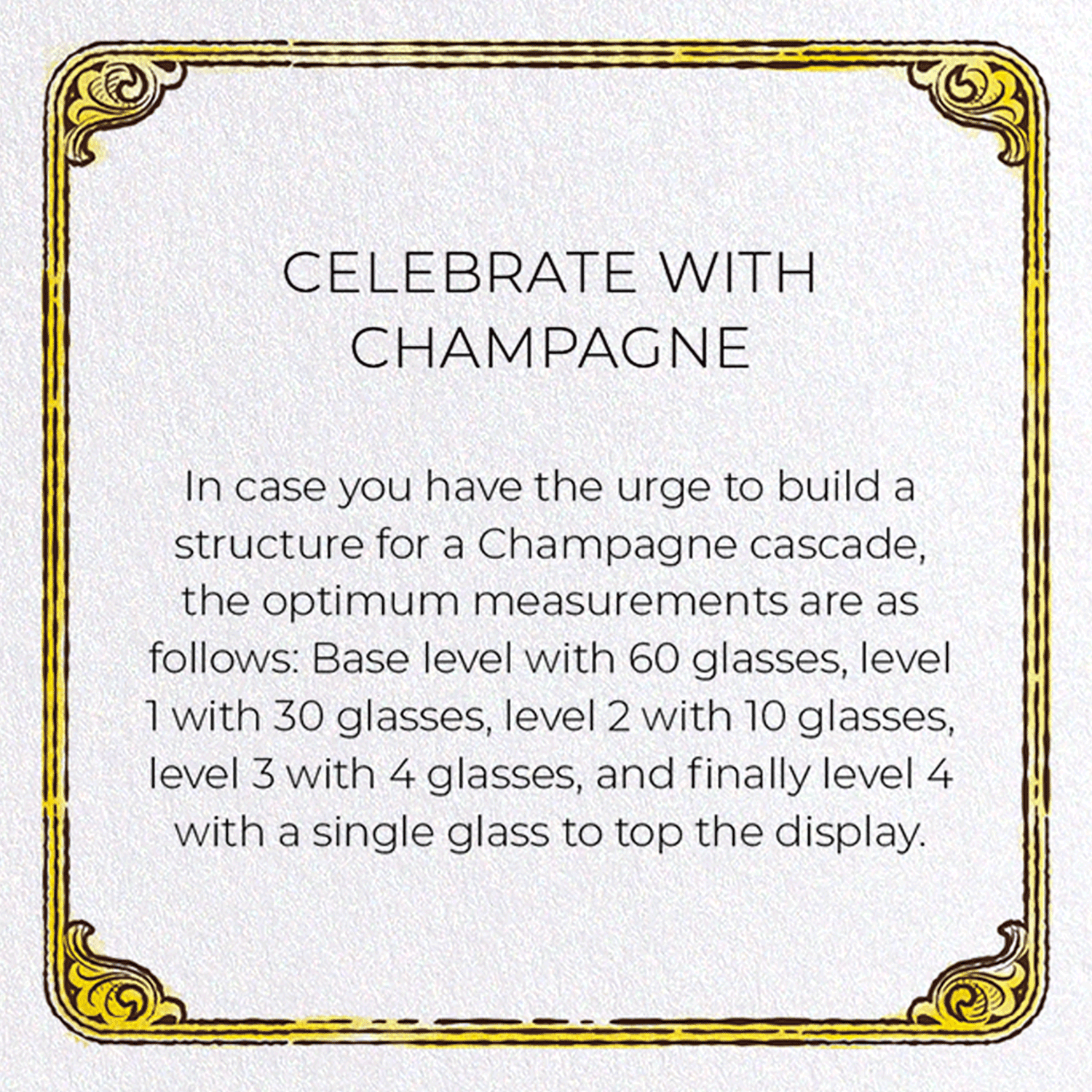 CELEBRATE WITH CHAMPAGNE