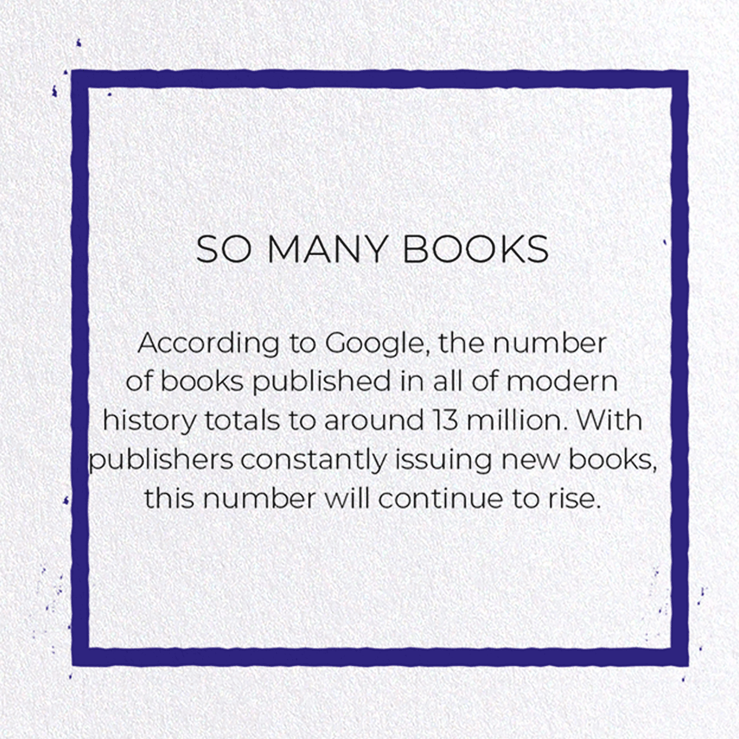 SO MANY BOOKS