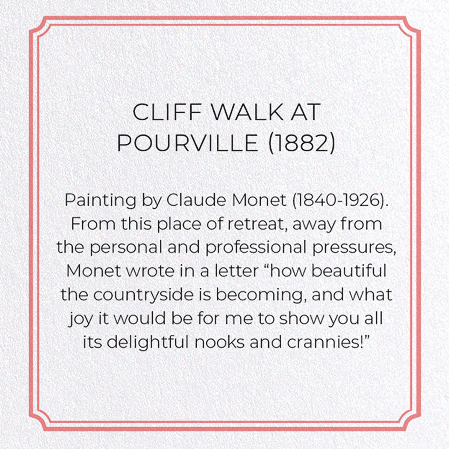 CLIFF WALK AT POURVILLE (1882)