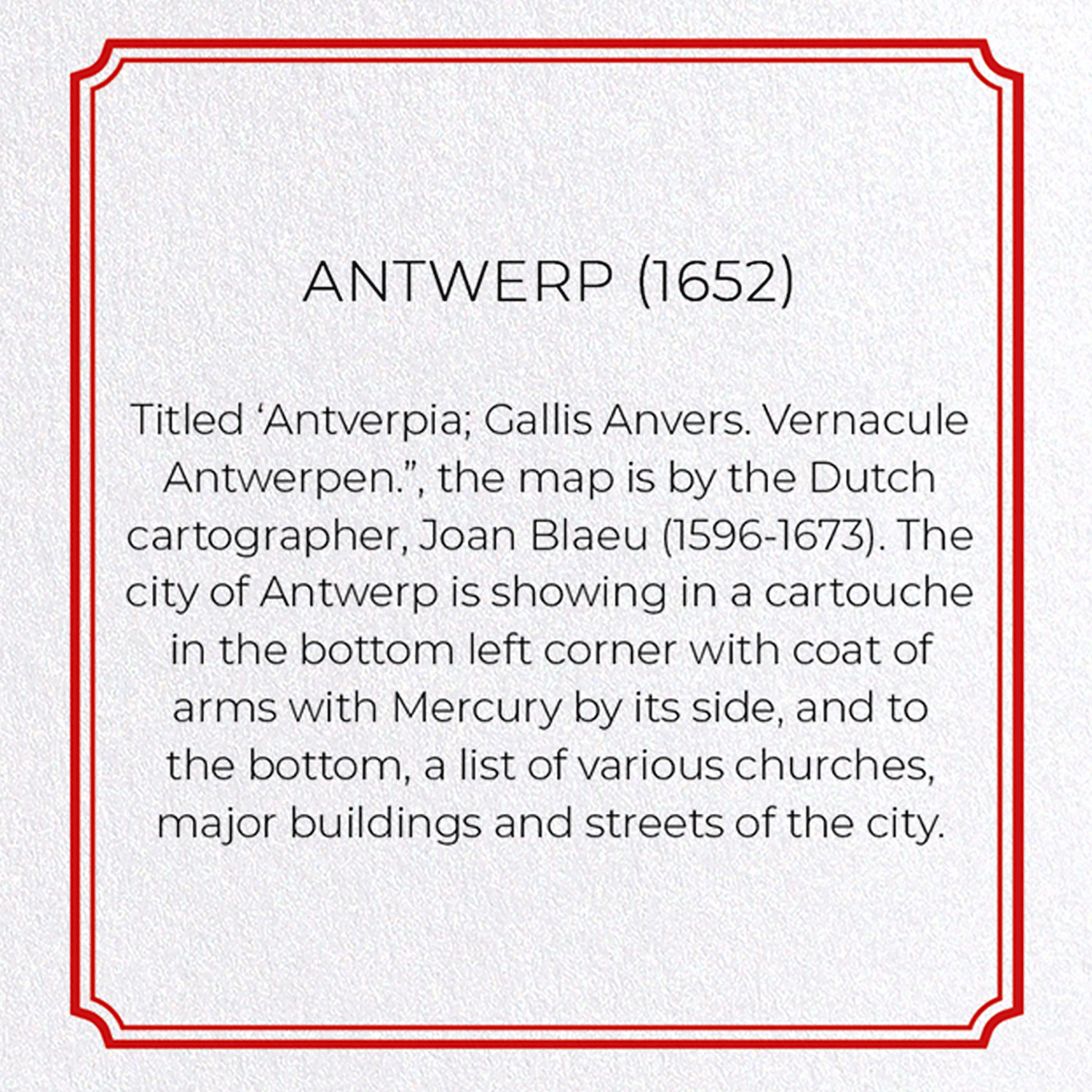 ANTWERP (1652)