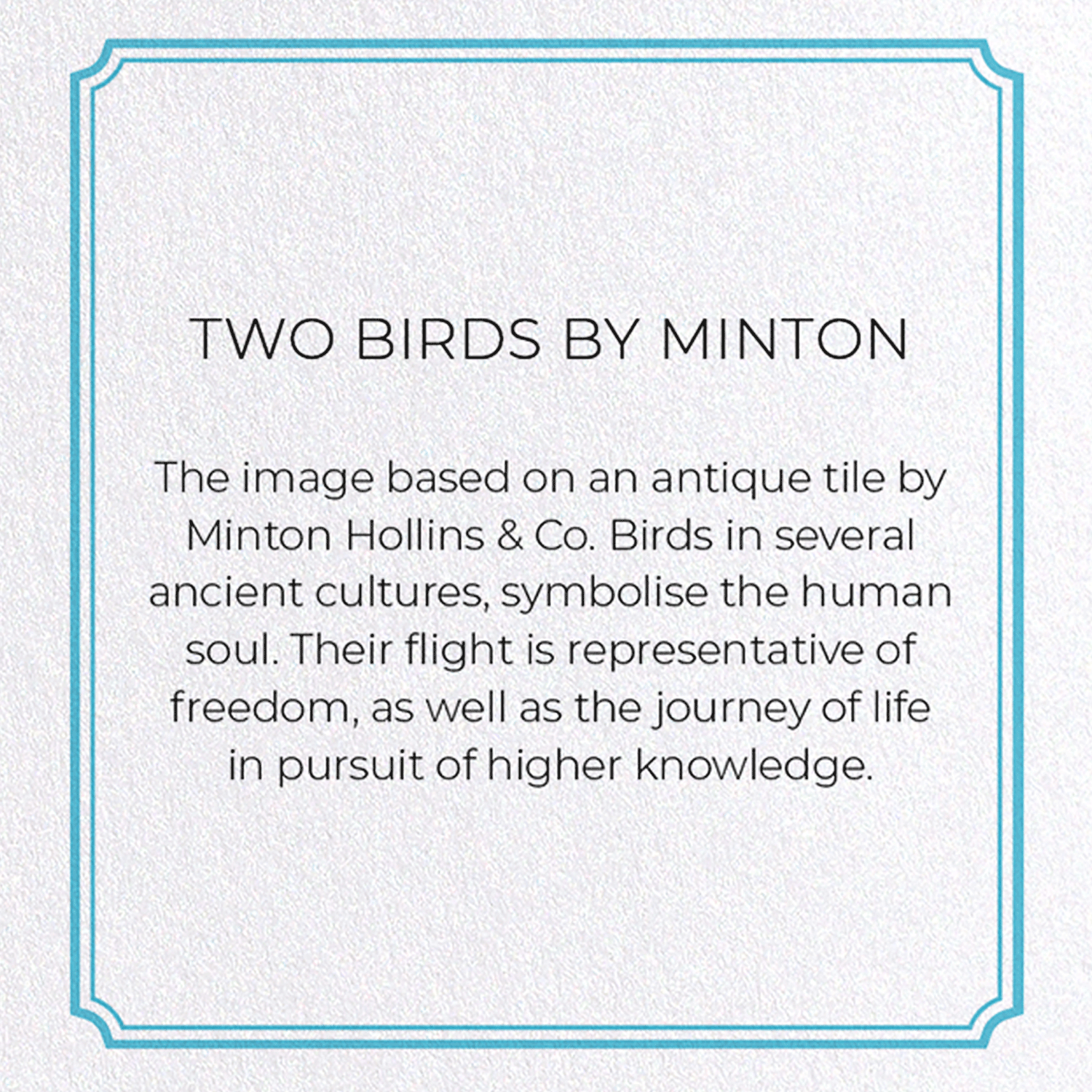 TWO BIRDS BY MINTON
