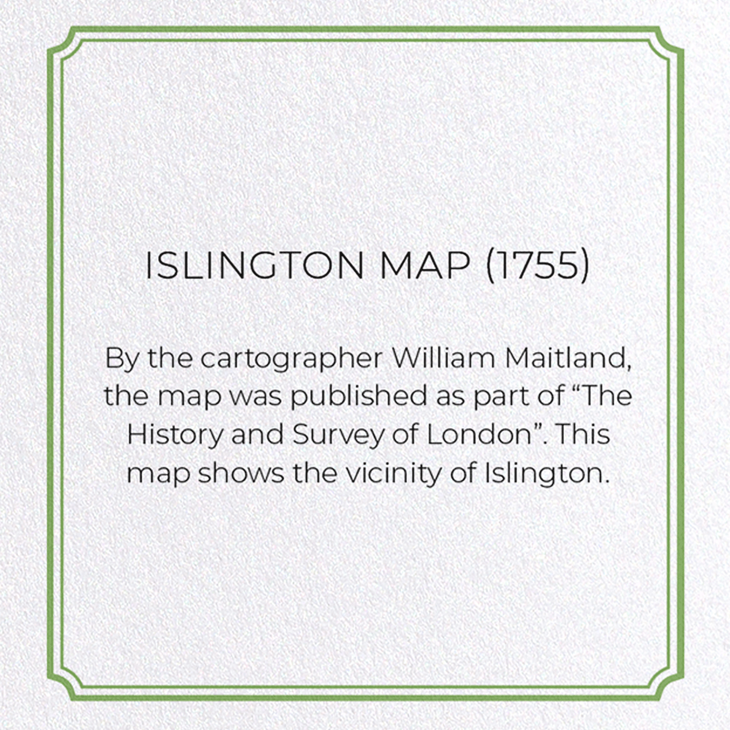 ISLINGTON MAP (1755)