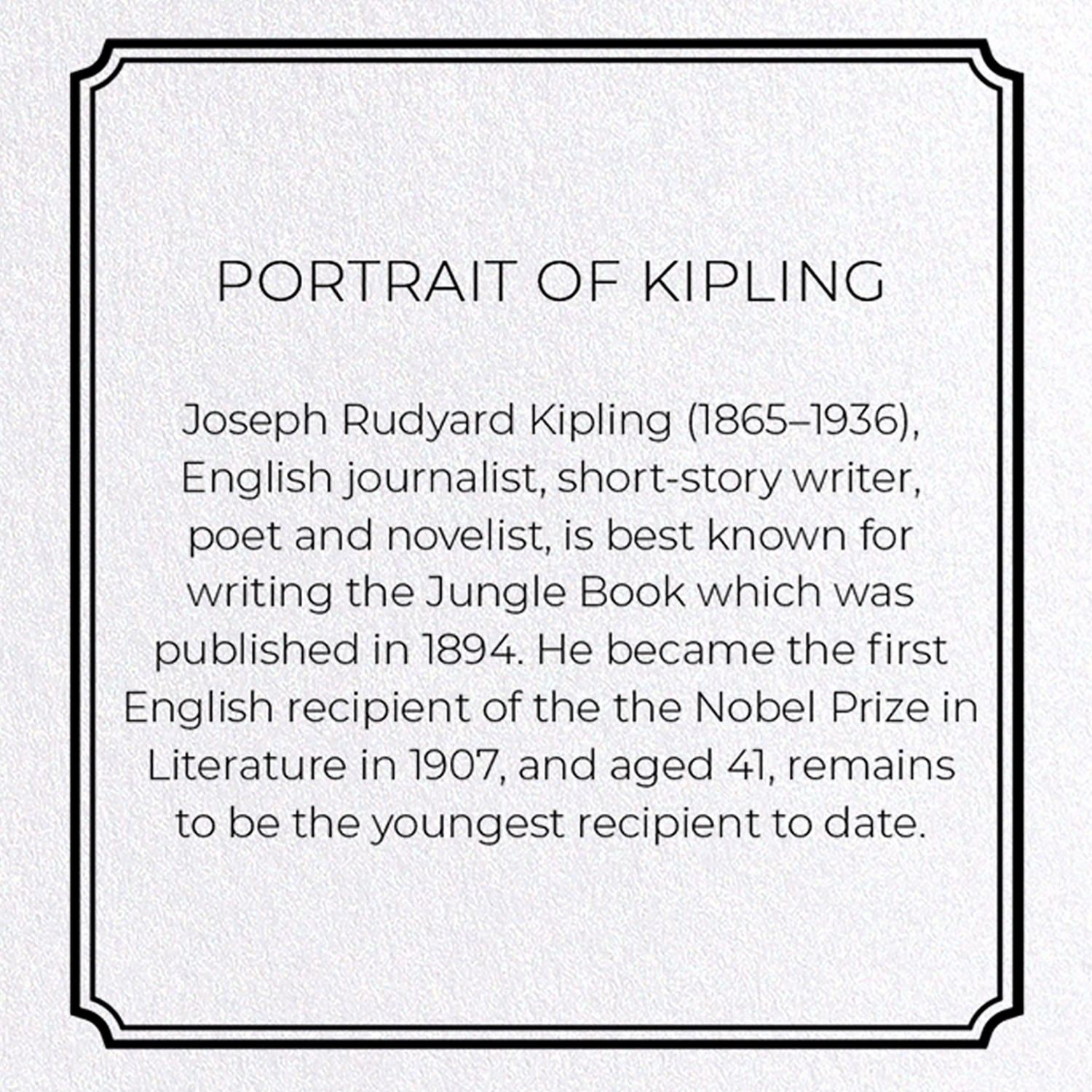 PORTRAIT OF KIPLING