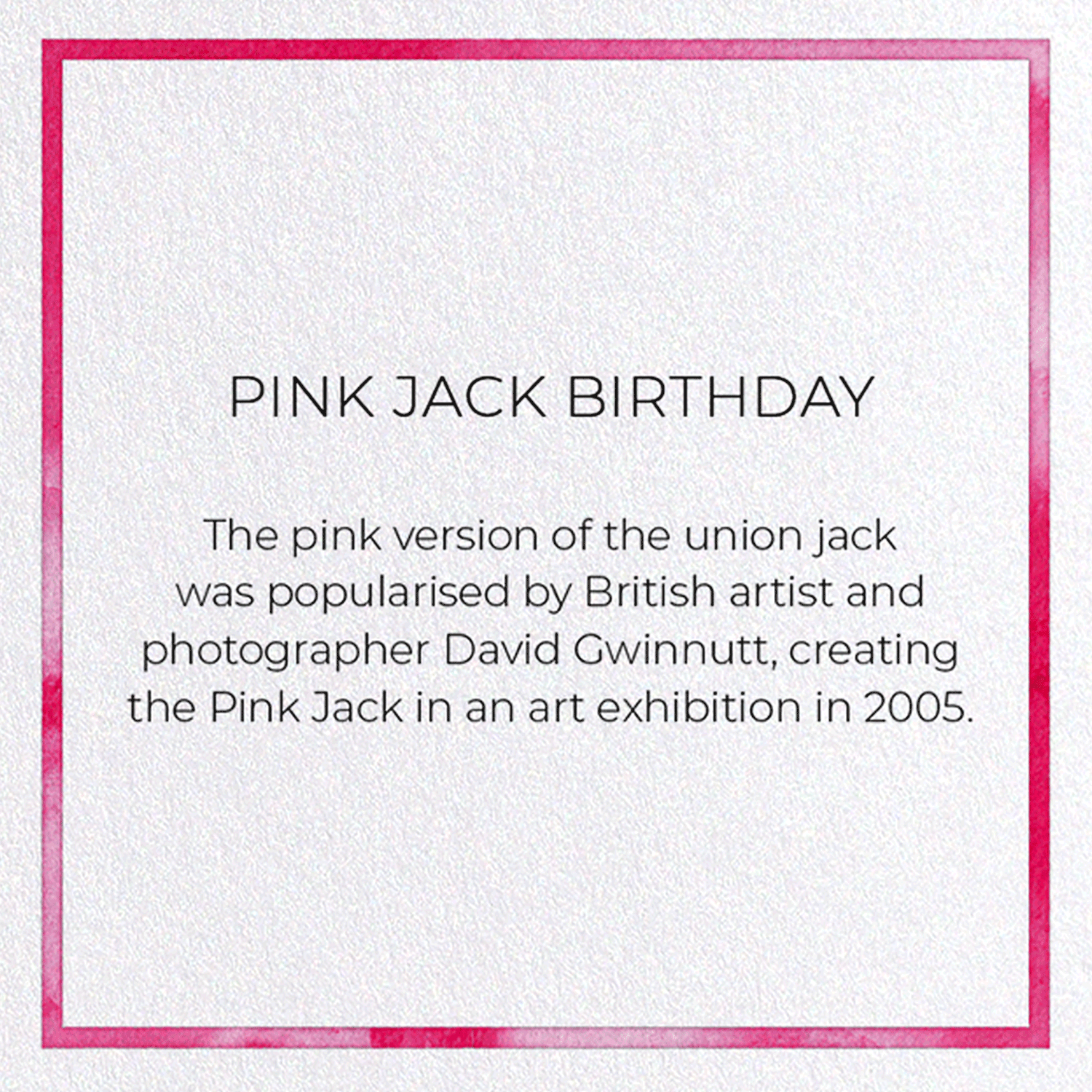 PINK JACK BIRTHDAY