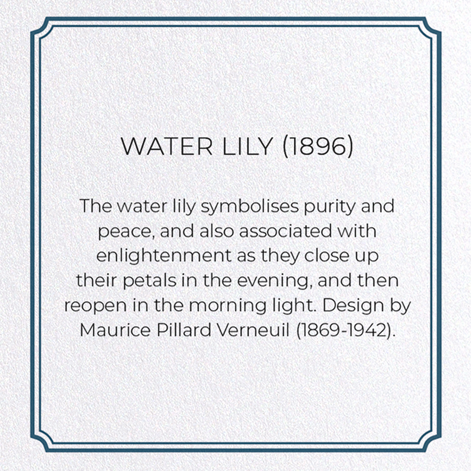 WATER LILY (1896)