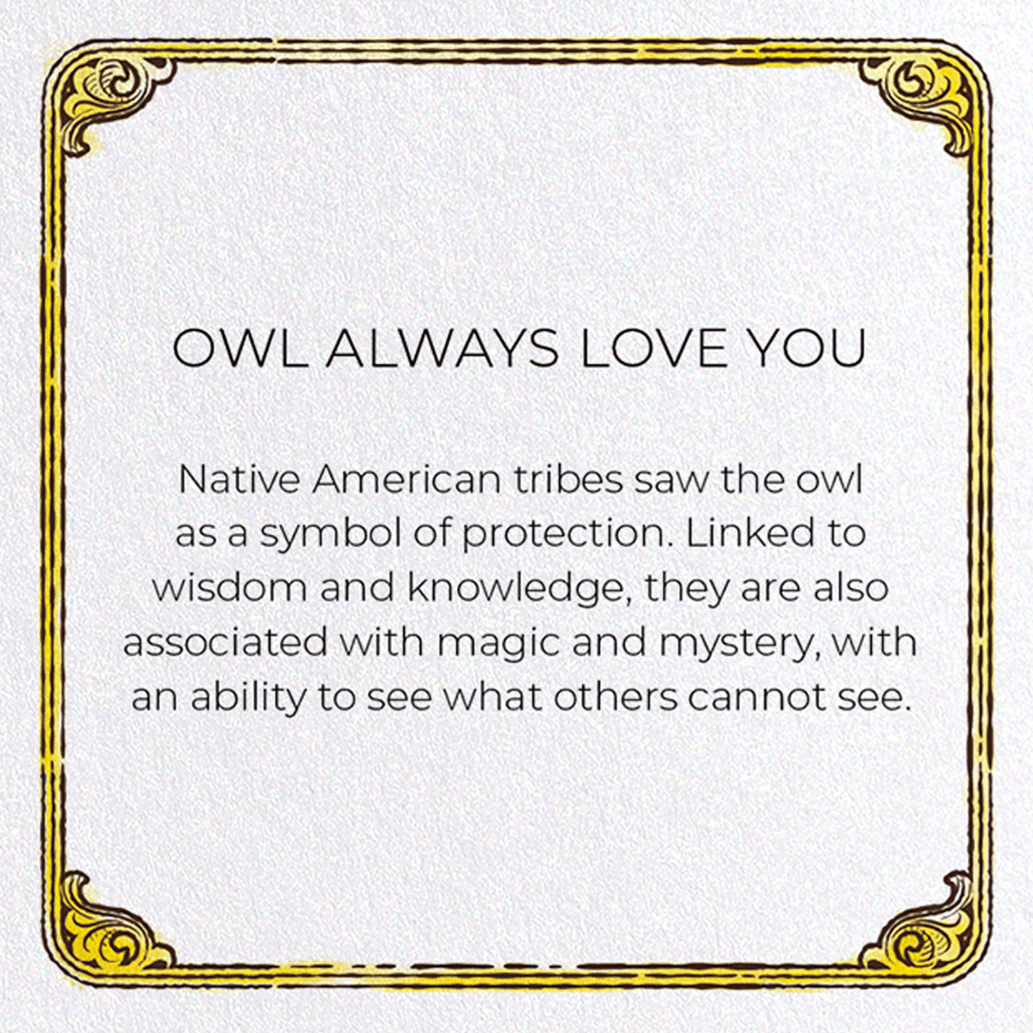 OWL ALWAYS LOVE YOU