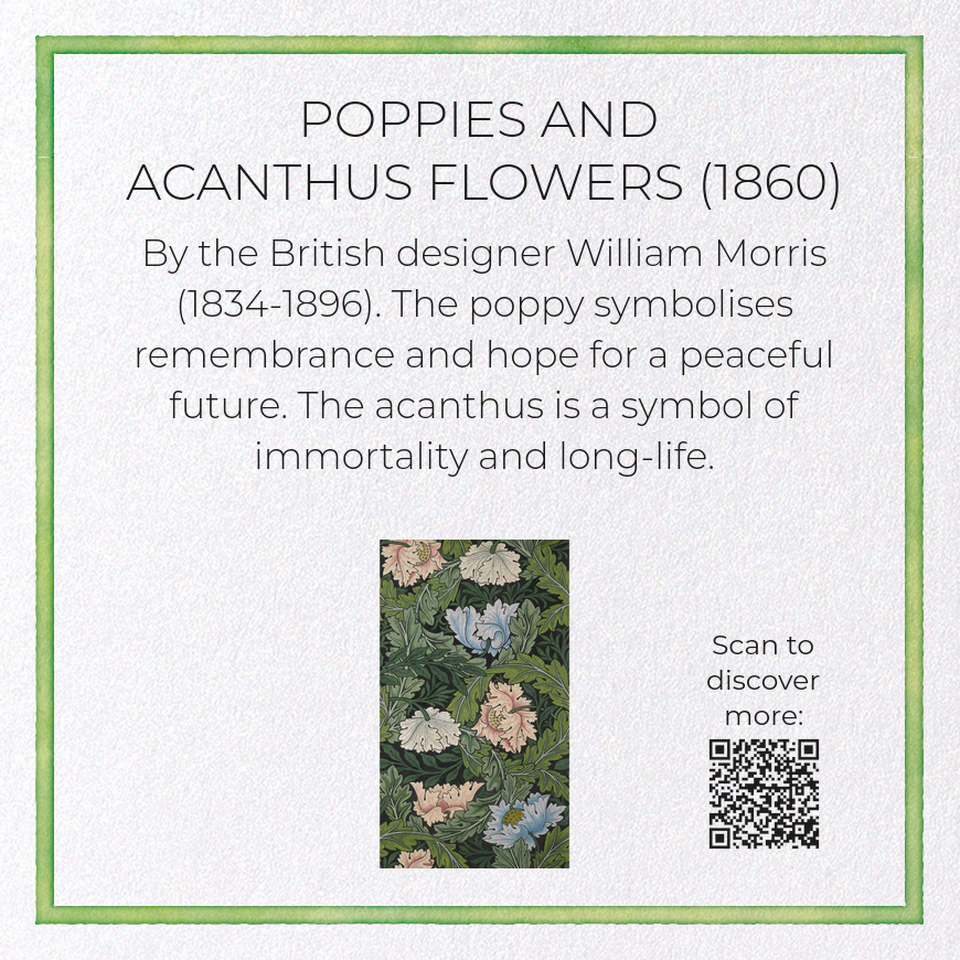 POPPIES AND ACANTHUS FLOWERS (1860)