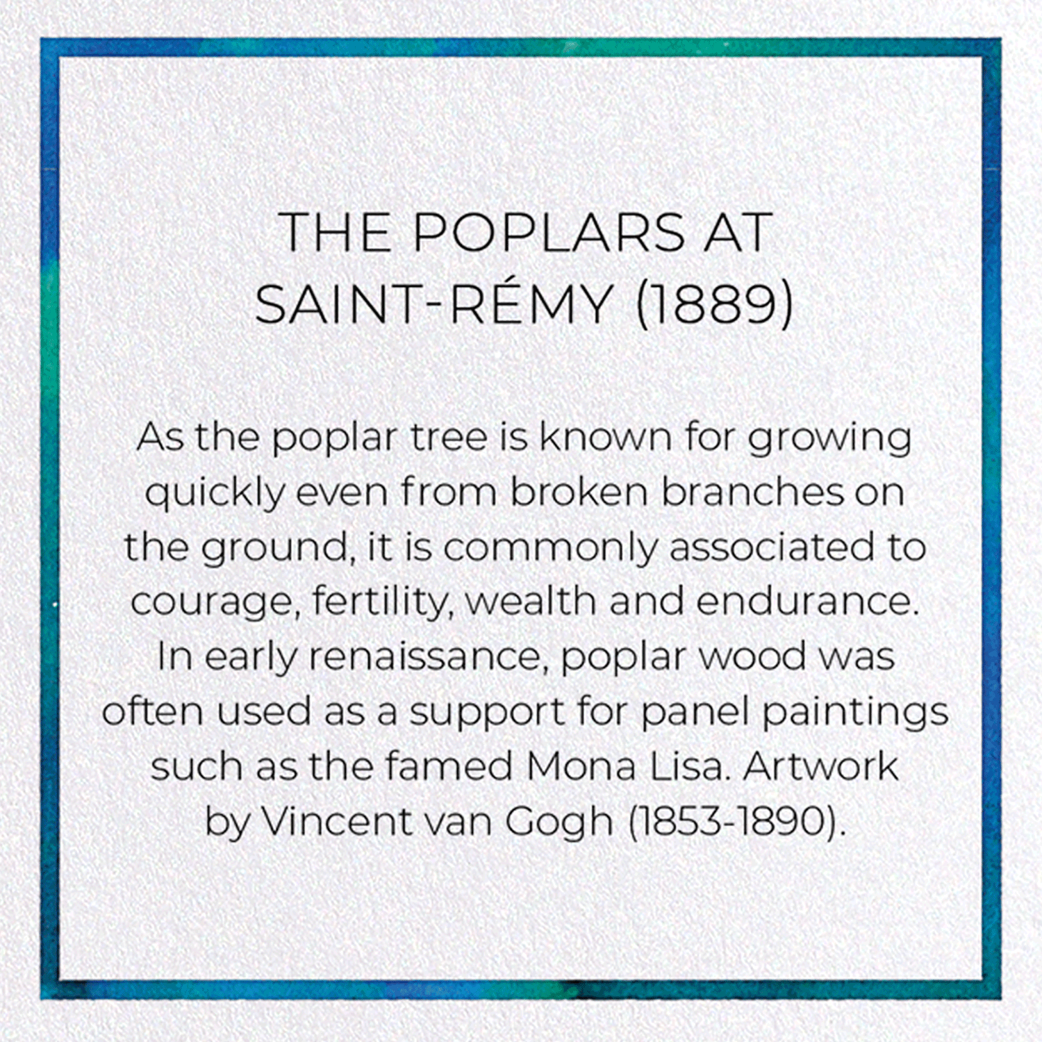 THE POPLARS AT SAINT-RÉMY (1889)