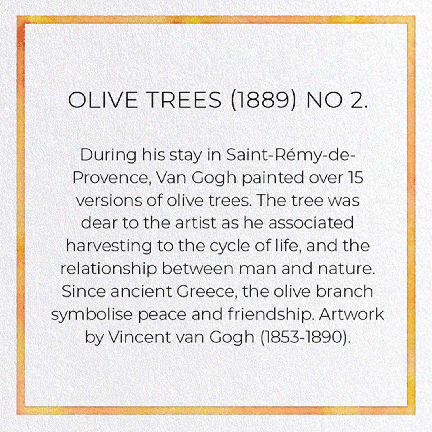 OLIVE TREES (1889) NO 2.