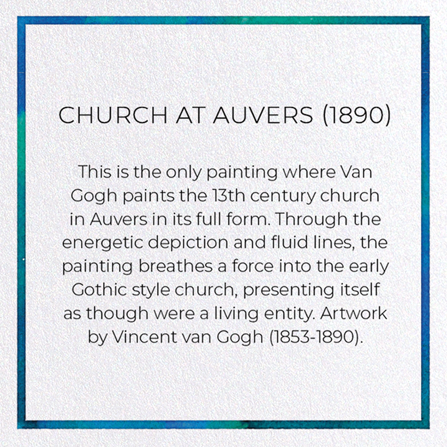 CHURCH AT AUVERS (1890)