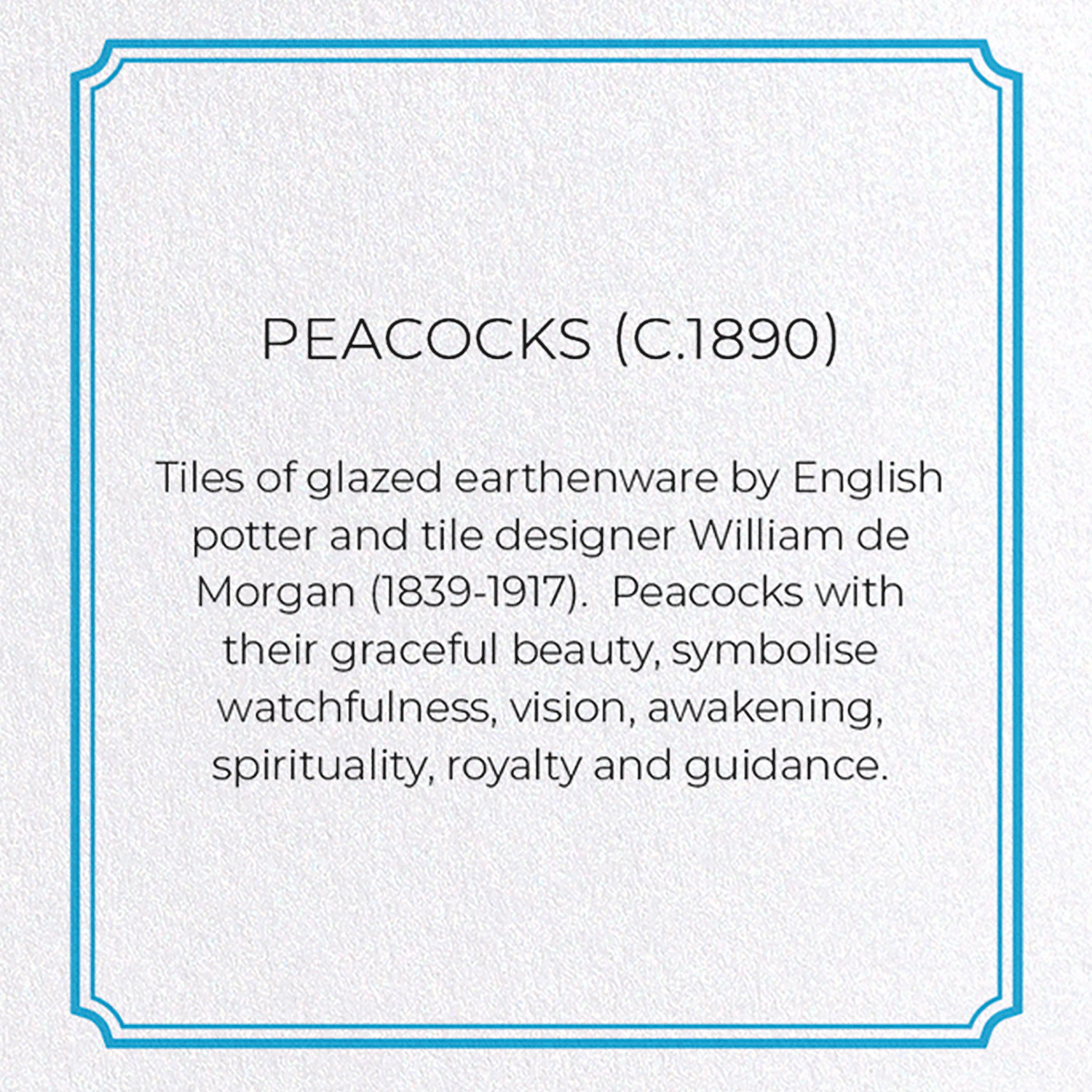 PEACOCKS (C.1890)