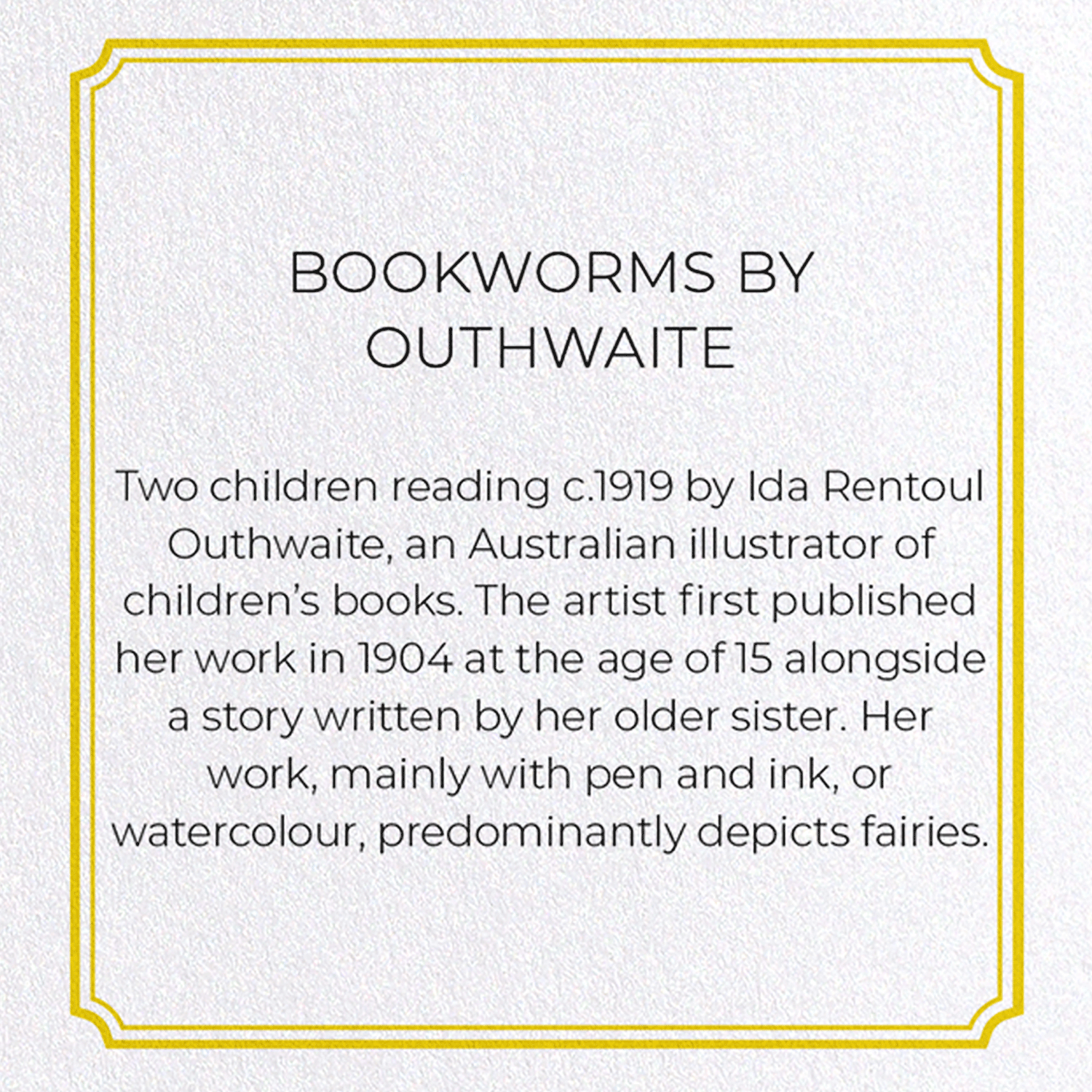 BOOKWORMS BY OUTHWAITE
