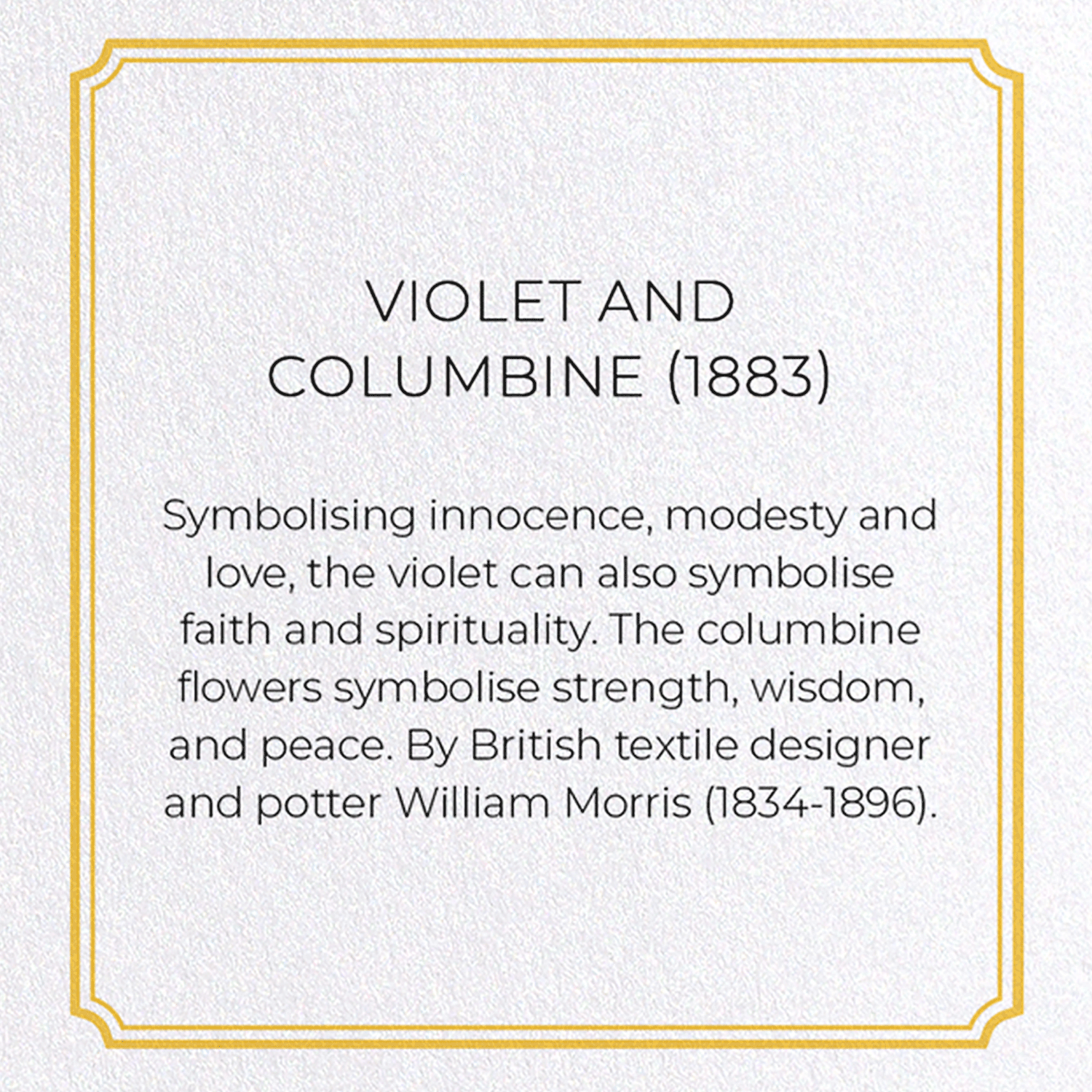 VIOLET AND COLUMBINE (1883)