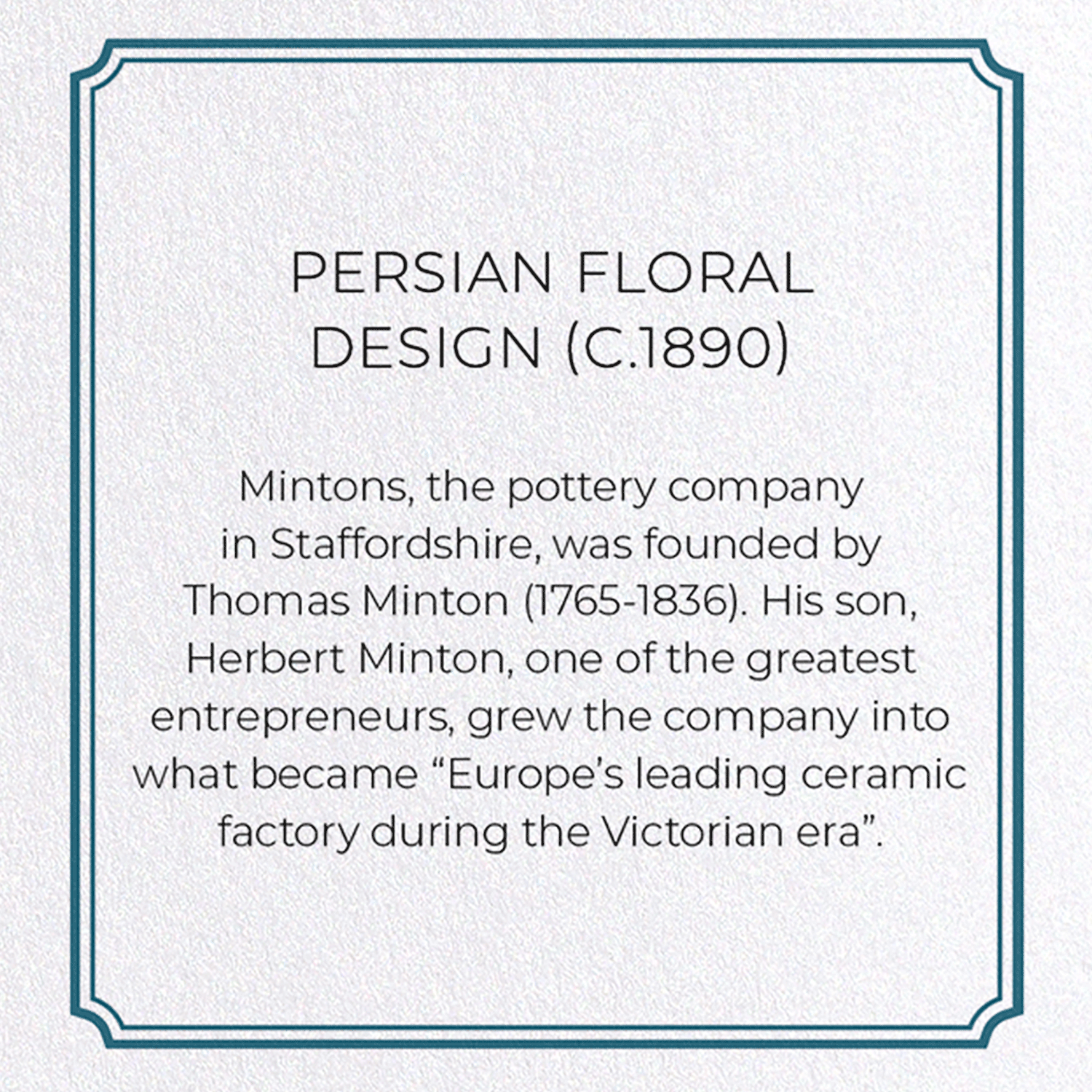 PERSIAN FLORAL DESIGN (C.1890)