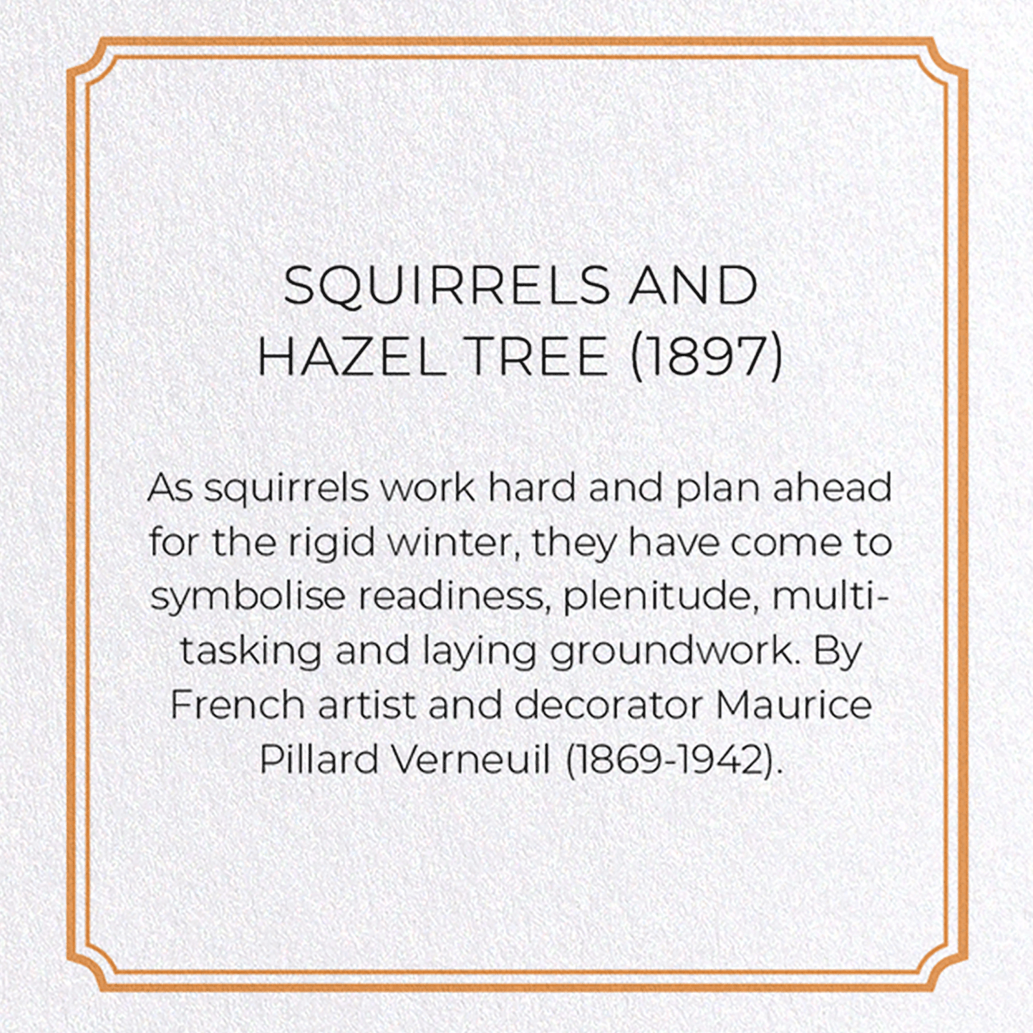 SQUIRRELS AND HAZEL TREE (1897)