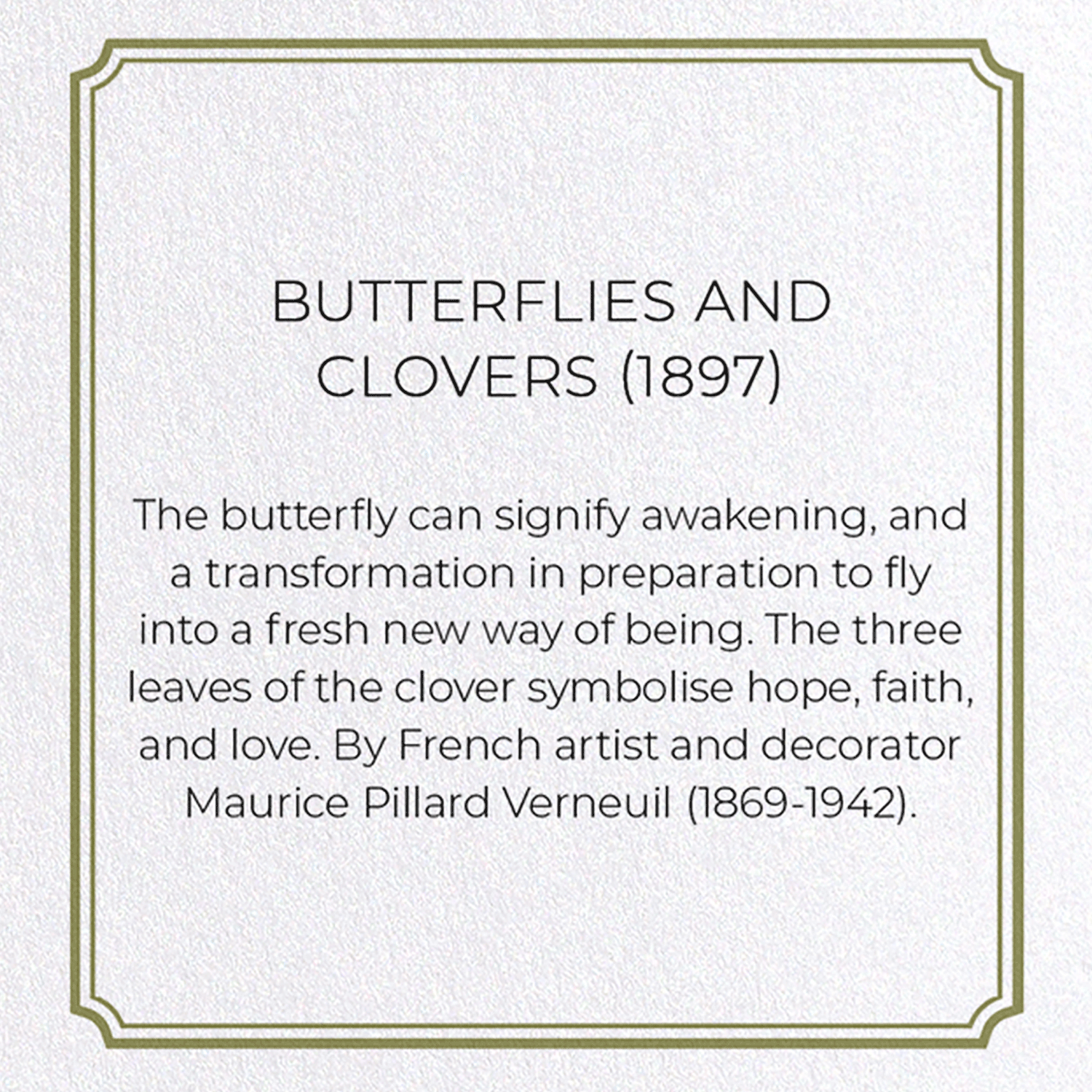 BUTTERFLIES AND CLOVERS (1897)