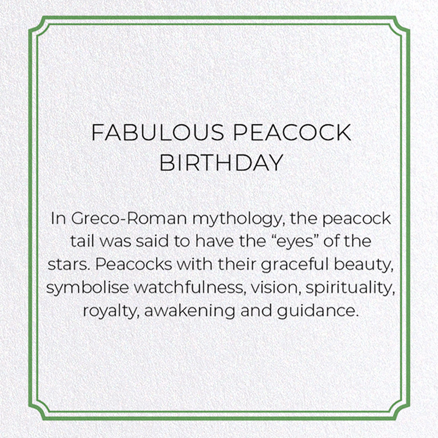 FABULOUS PEACOCK BIRTHDAY
