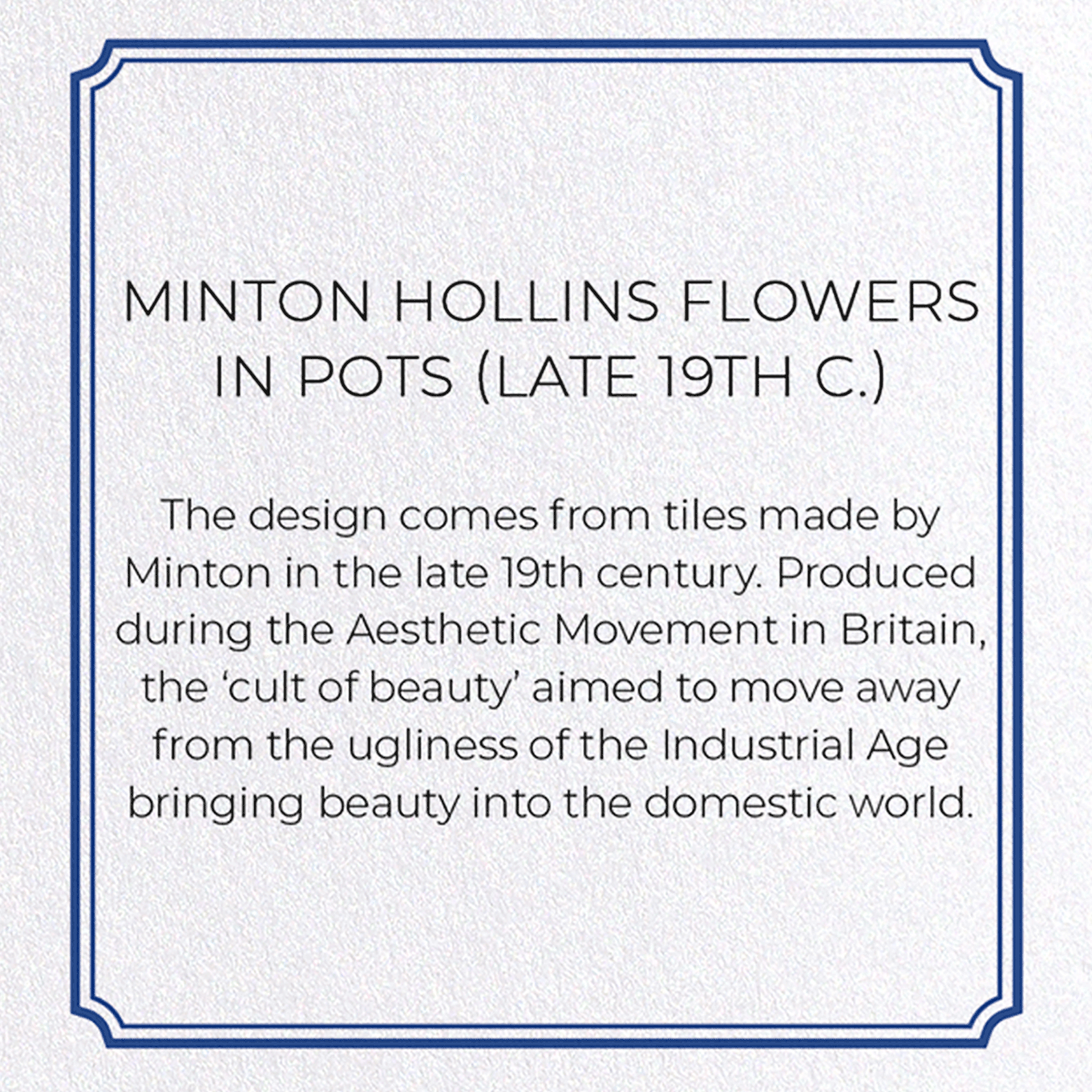 MINTON HOLLINS FLOWERS IN POTS (LATE 19TH C.)