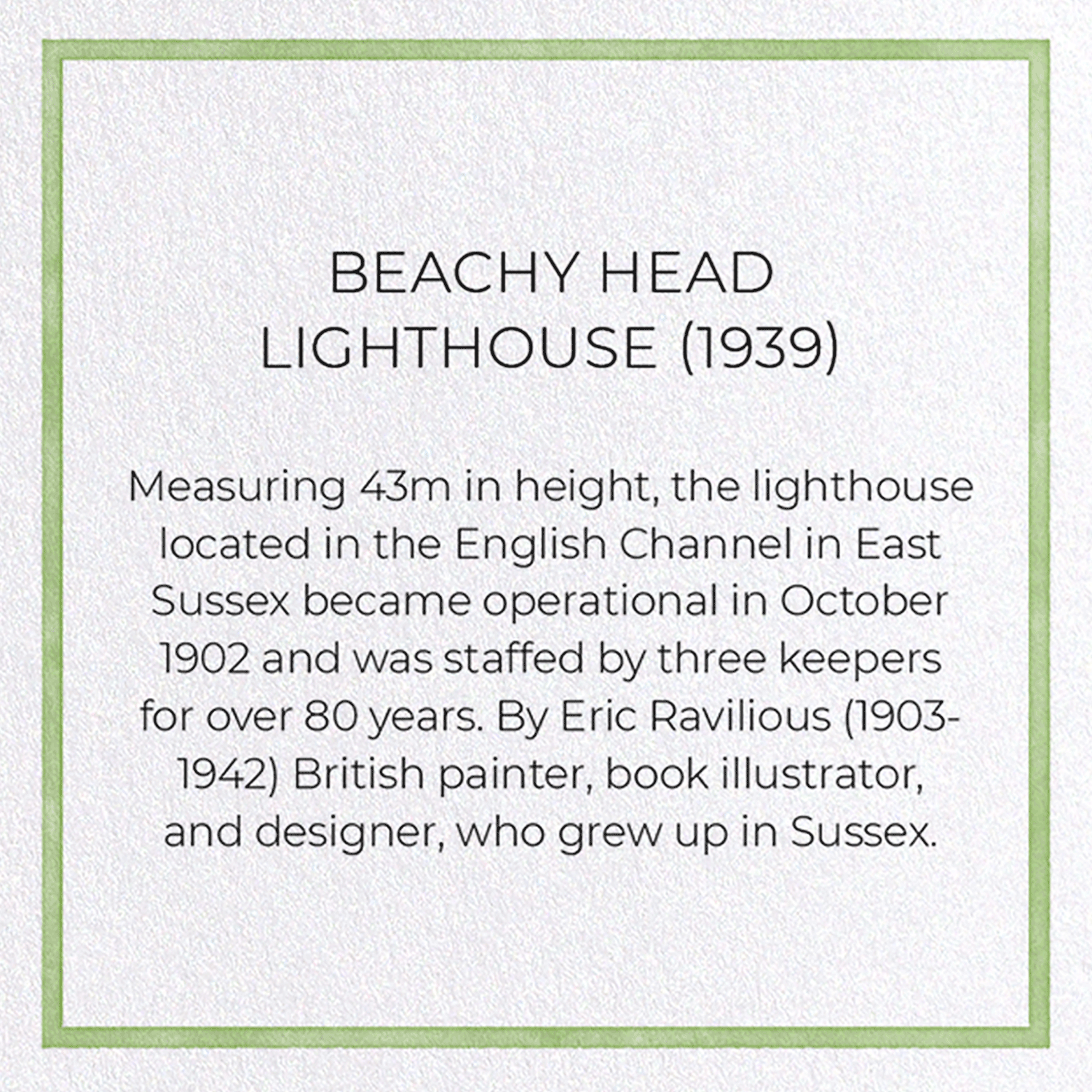 BEACHY HEAD LIGHTHOUSE (1939)