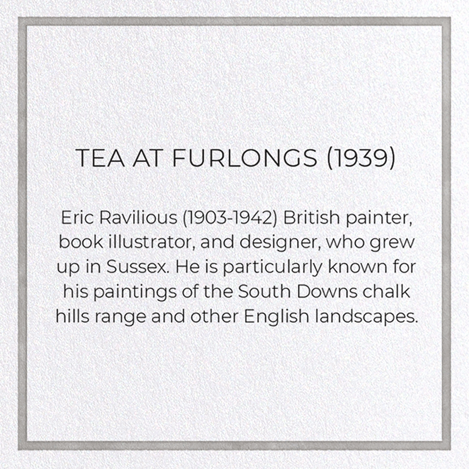 TEA AT FURLONGS (1939)