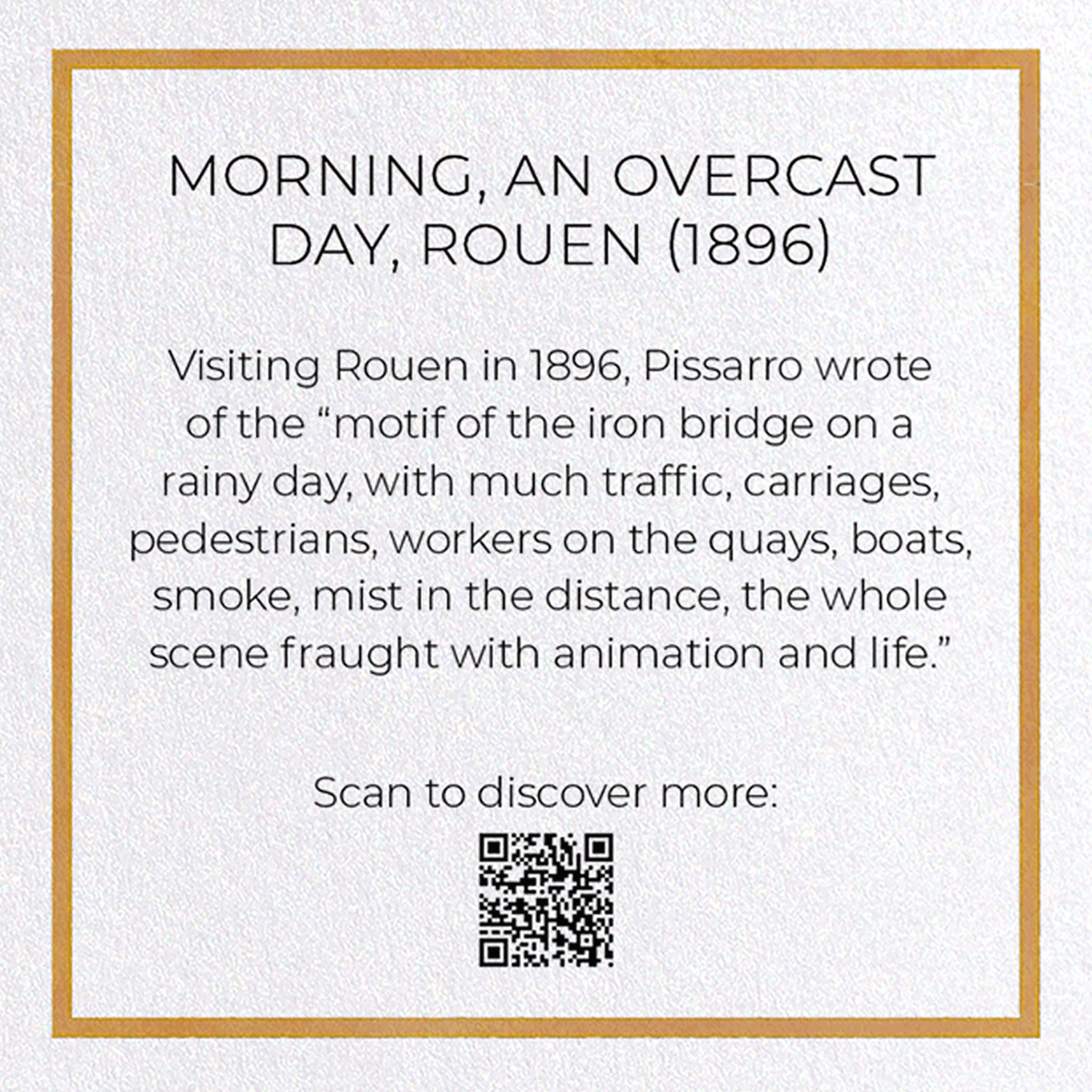 MORNING, AN OVERCAST DAY, ROUEN (1896)