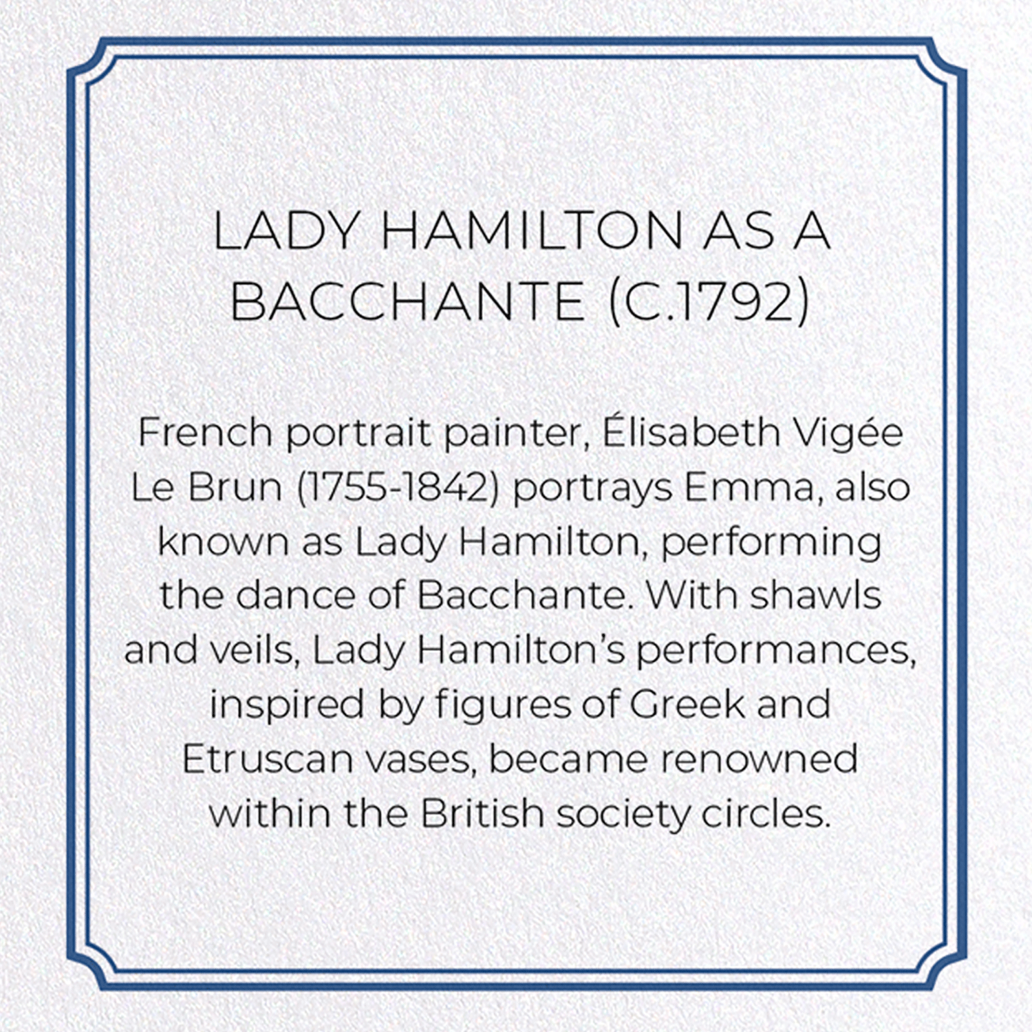 LADY HAMILTON AS A BACCHANTE (C.1792)