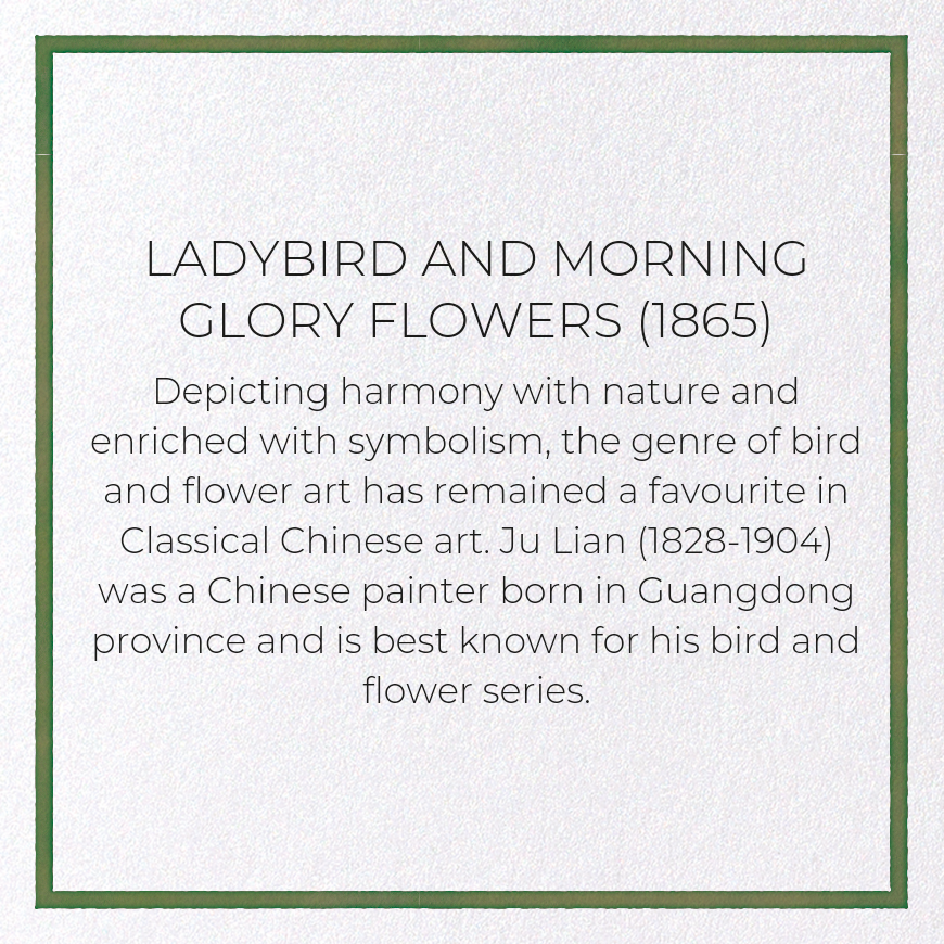 LADYBIRD AND MORNING GLORY FLOWERS (1865)
